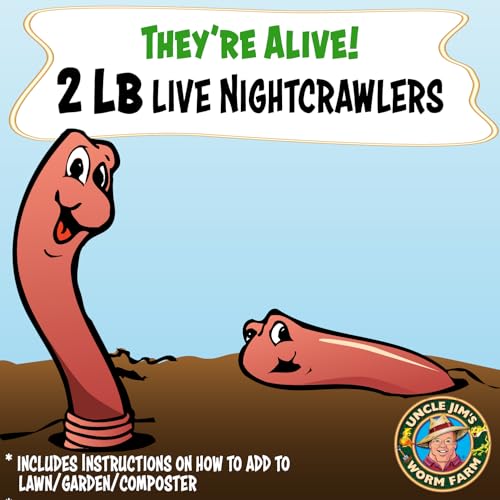 Uncle Jim's Worm Farm European Nightcrawlers Composting and Fishing Worms 2 Lb Pack