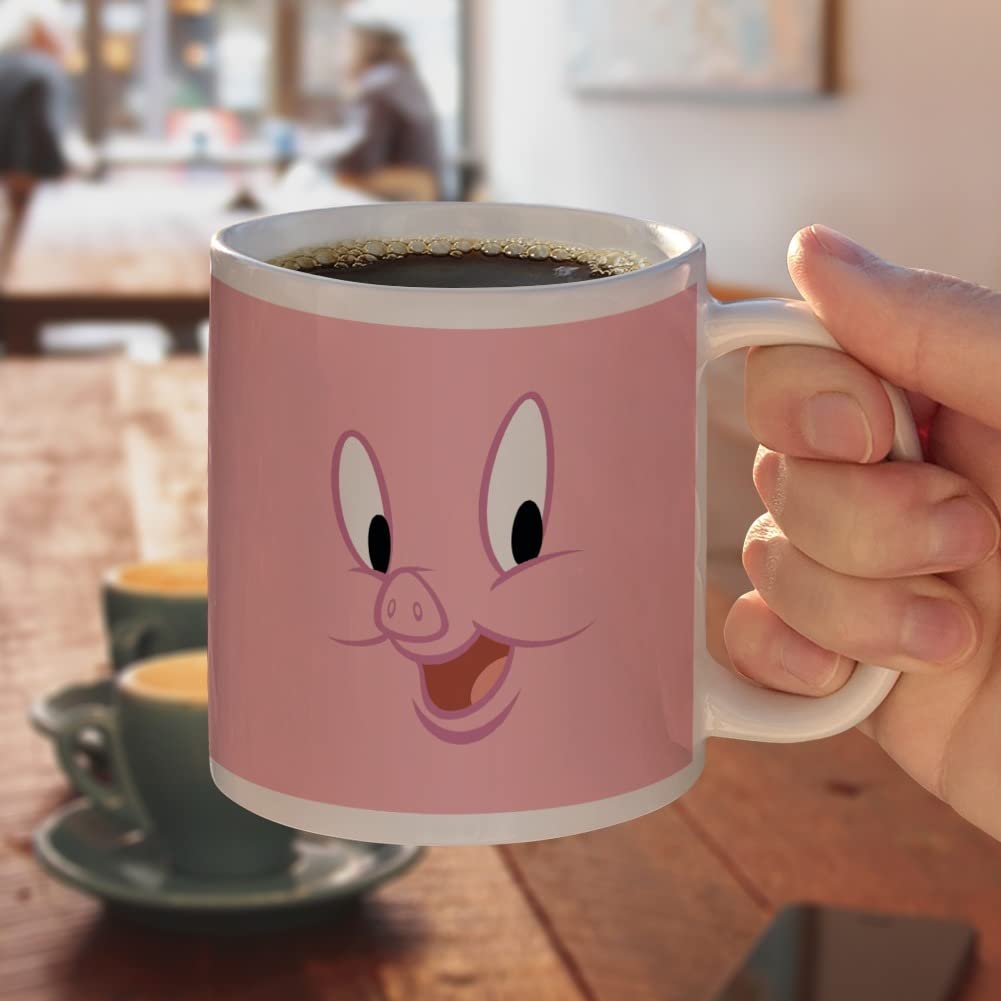 Taza De Café Looney Tunes Con Cara De Tweety - Cerámica, 11 Onzas, Blanca - Oficial Warner Bros., Ideal Para Fans