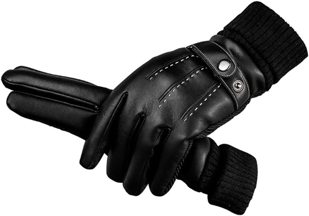 Gloves Men's Winter Thickened Touch Screen Outdoor Riding Warm Riding Motorcycle Leather Gloves