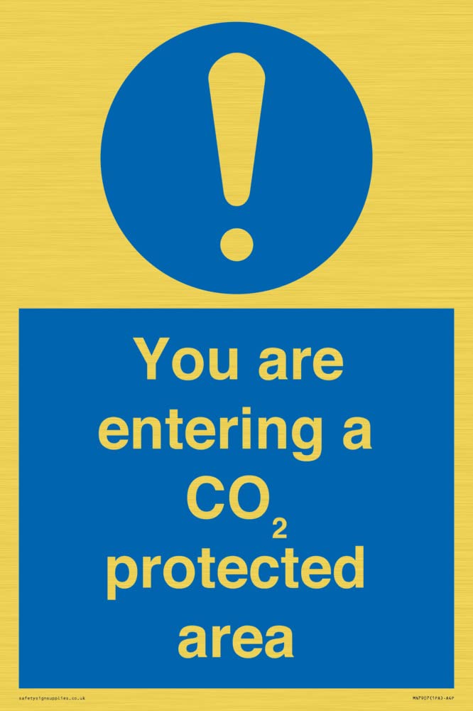 You are entering a COâ‚‚ protected area Sign - 200x300mm - A4P