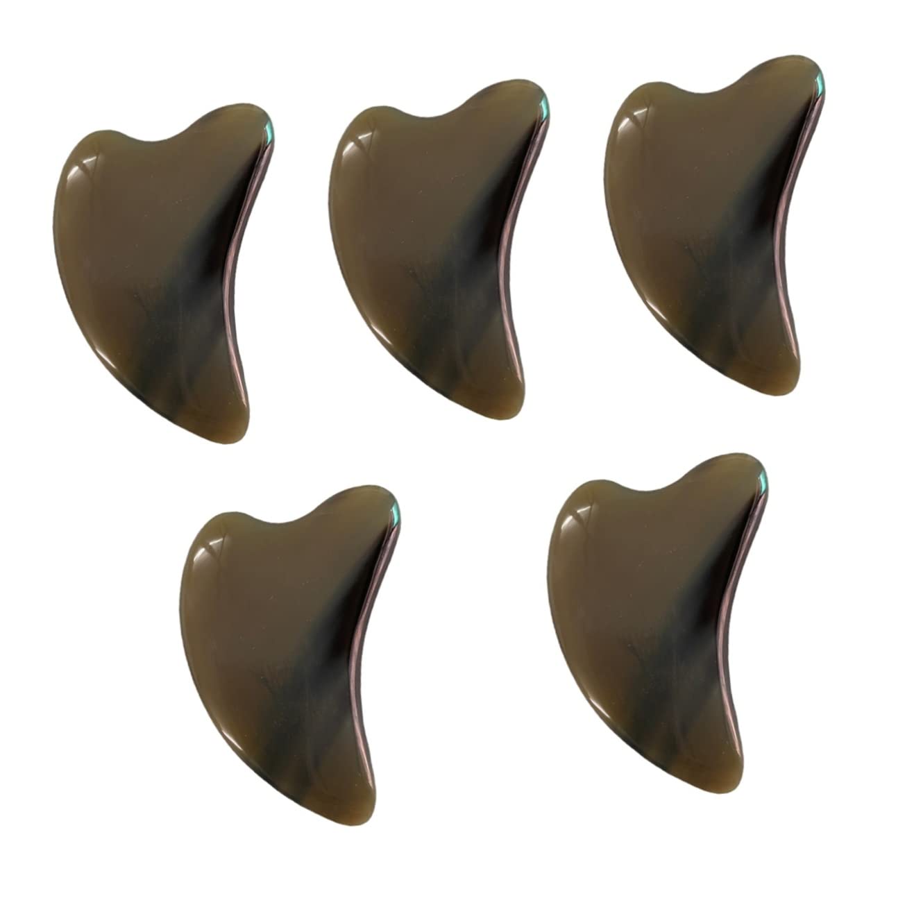 minkissy 5piezas Guasha Board De Para Masaje Facial y Herramienta Multifuncional Para Aliviar La y La Circulación Para Profesional y Personal