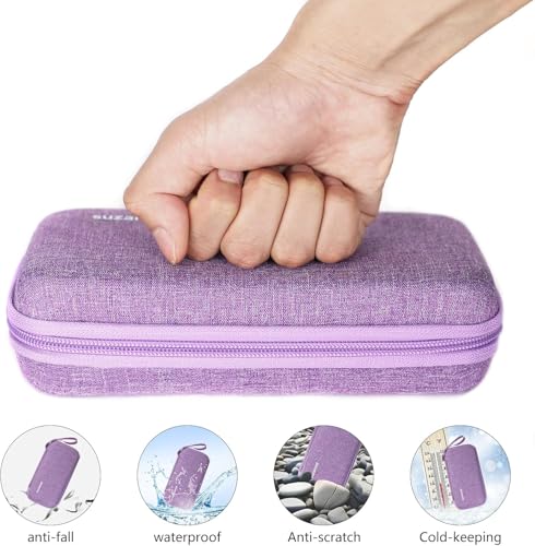 Image of Insulin Cooler Travel Case,EVA Insulation Travel Medicine Kit with 2 Ice Packs for Diabetes Care,Insulin Pen and Other Diabetic Supplies (Purple)