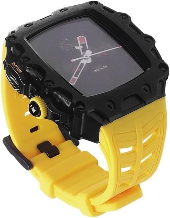 Boîtier de montre en alliage antichoc et bracelet silicone pour protéger Apple Watch 45mm