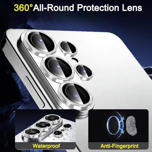 Image of PACK 2 MAHIX Camera Lens Protector for Samsung Galaxy S26 Ultra White AR AF Coated 9H Tempered Glass Camera Guard, Anti Drop, Scratch Resistant Camera Lens, Case Friendly Waterproof Heavy Duty UHD Clear Camera Cover