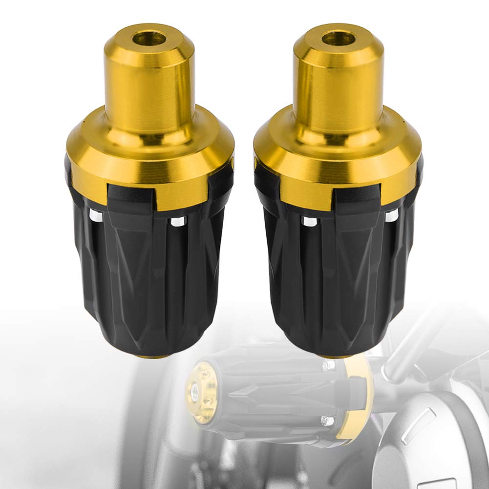 Sturzpads für Motorrad-Rahmen, 10-mm-Slider für Aufprallschutz, Anti-Crash-Pads aus Aluminiumlegierung für Rennen und Hochgeschwindigkeitsfahrten (GOLD)