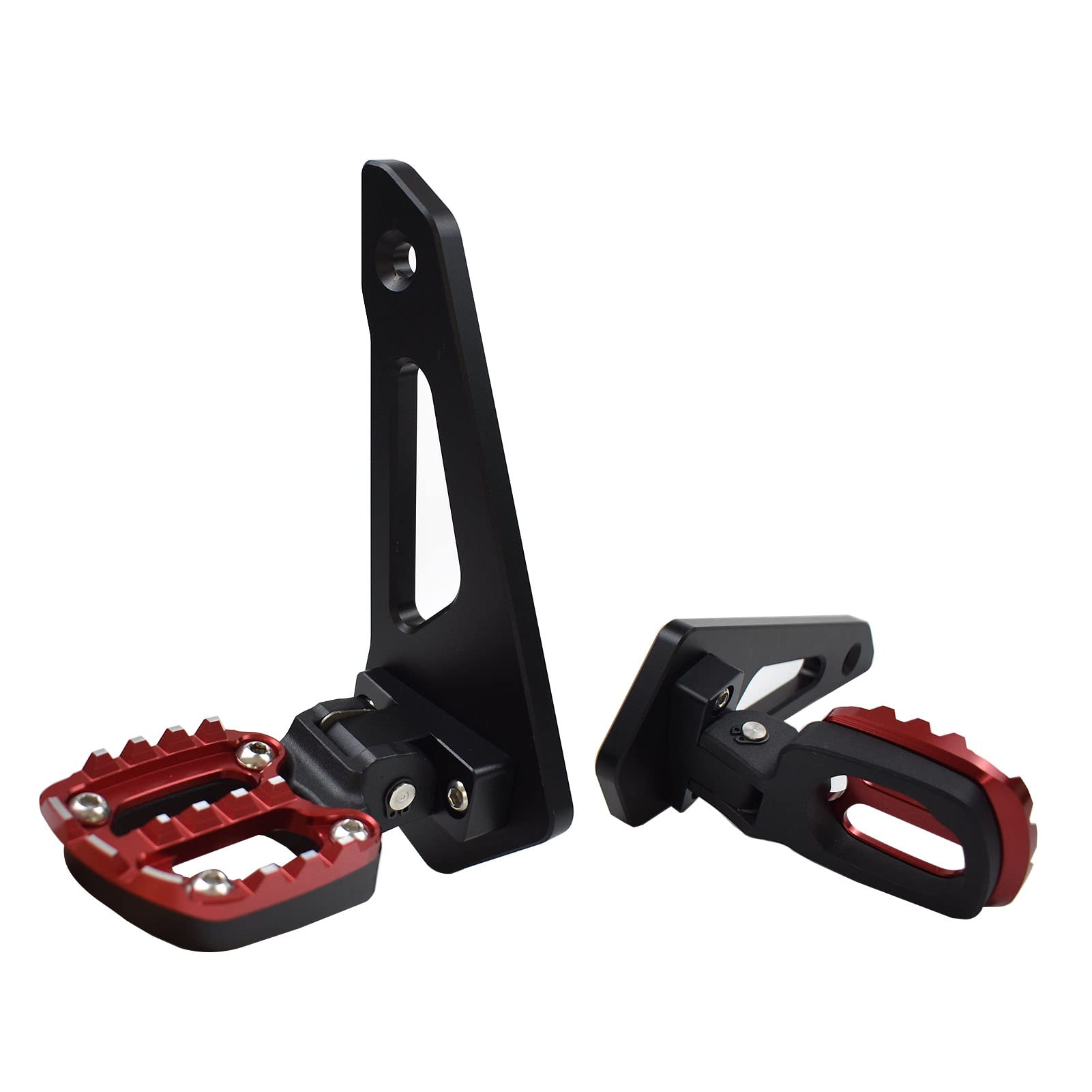 Accessori moto Alluminio CNC pieghevoli pedane posteriori poggiapiedi passeggero Piedi Pegs Pedale compatible with X-ADV 750 XADV750 XADV 750 2021-2025 (Rosso)