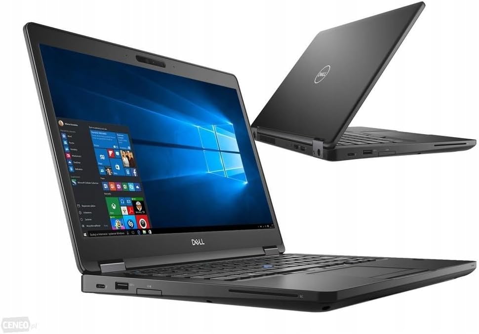 (Renewed) Dell Latitude 5490 / Intel 1.7 GHz Core i5-8350U Quad Core CPU / 16GB RAM / 512GB SSD / 14" FHD (1920 x 1080) Display/HDMI/USB-C/Webcam/Windows 10 Pro, Black