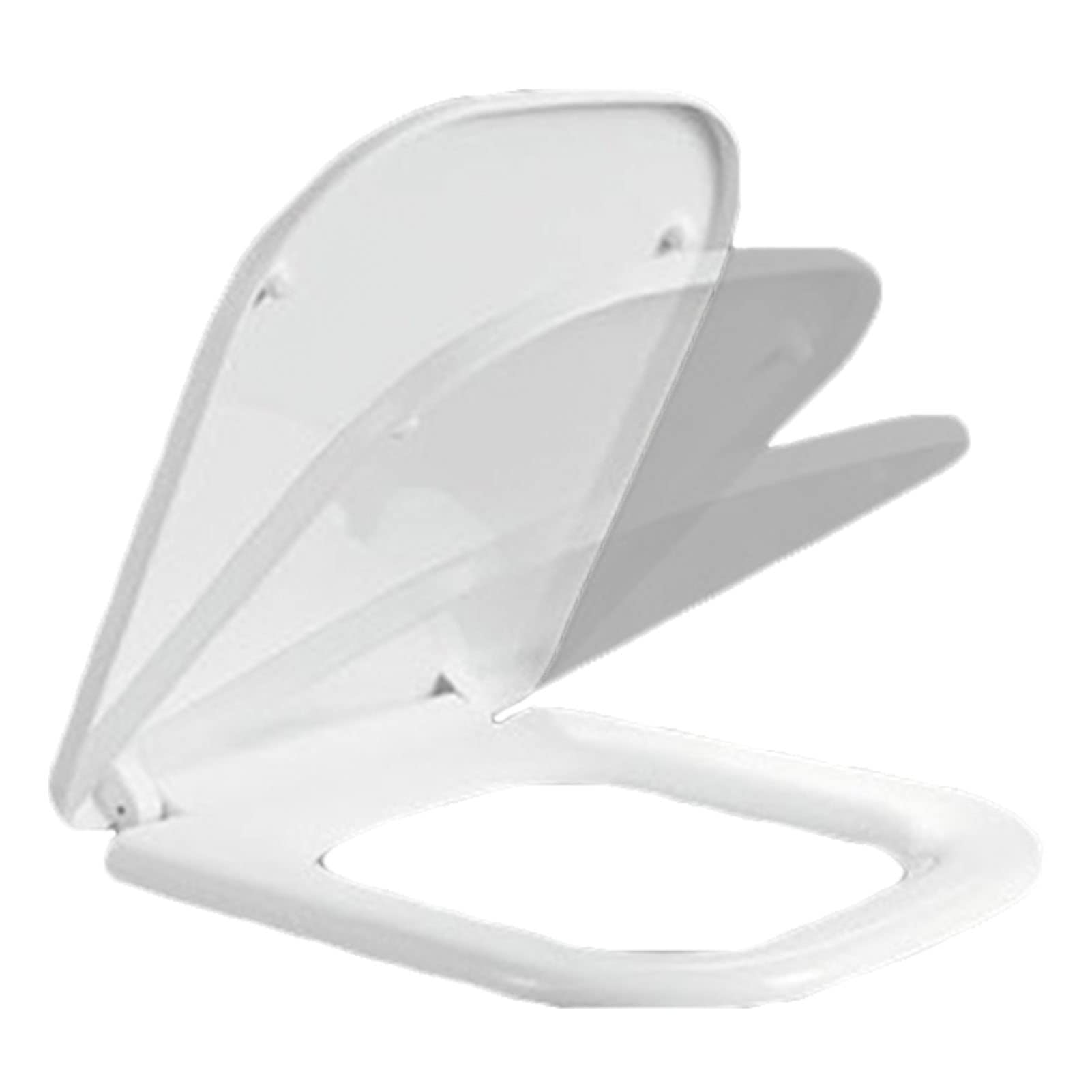 Elongated Toilet seat, Slow Close Close Close releasePP plasticwhite Install, Adjustable, Lightweight, Durable, Portable, User-Friendly, Compact, one, Click, Quick