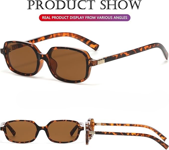 Image of Legend Eyewear Trendy Rectangle Sunglasses for Women Men Retro Fashion 90s Small Square Shades Vintage Y2K Sun Glasses