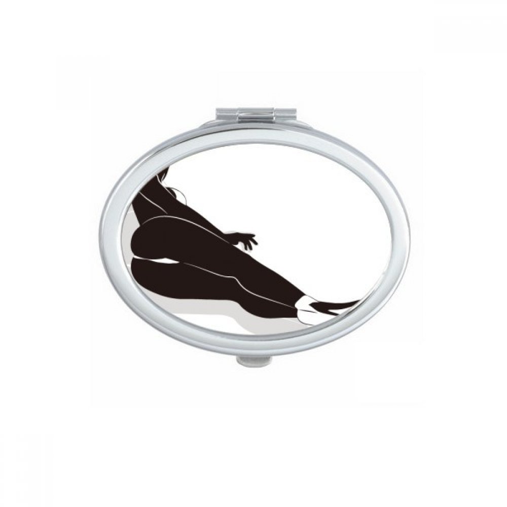 Miroir compact portable ovale pour ajuster votre maquillage sans encombrer votre sac