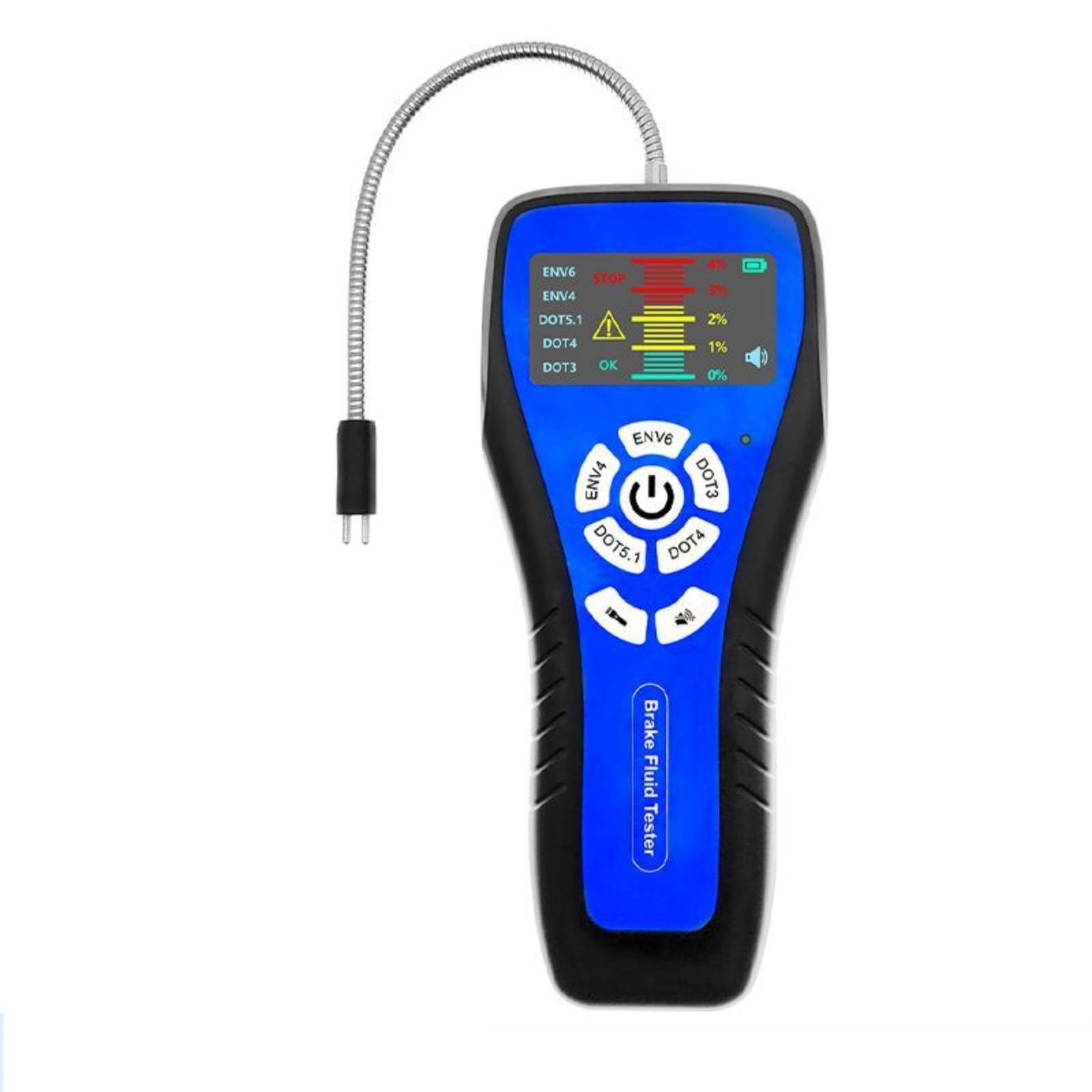 Tester Liquido Freni Digitale Misuratore Analizzatore Rilevatore con Punta Flessibile Display Facile da Leggere Presa Sicura Antiscivolo Struttura