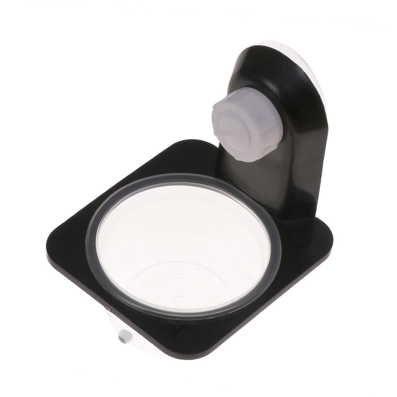 Mikikit 3pcs Reptile Food Water Dish Suction Cup Style Feeding Bowl for Tortoise Lizard Gecko Durable Black Reptile Bowls for Easy Cleaning and Space Saving