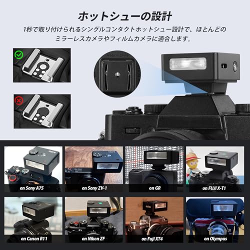 غودوكس فلاش اي ام 30 ميني مع موزع، فلاش كاميرا صغيرة، 6500 كلفن ± 200 كلفن، درجة حرارة اللون، تعتيم S1/S2، 7 مستويات، لفوجي وسوني ونيكون وكانون واوليمبوس واصدار الفاتورة المؤهلة