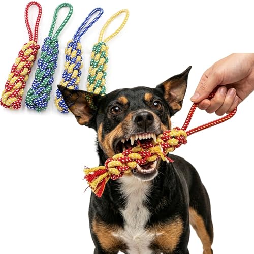 BlasugaX Dog Rope Toys,Small and Medium Pets Chew Toys,Cats and Dogs Molar Rope Toy,Dog Toy Aggressive Chew Small Breed,Super Durable and Indestructible.(Hand...