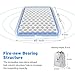 Etekcity Camping Air Mattress Inflatable Single High Airbed Blow up Bed Tent Mattress with Rechargeable Air Pump, Height 9