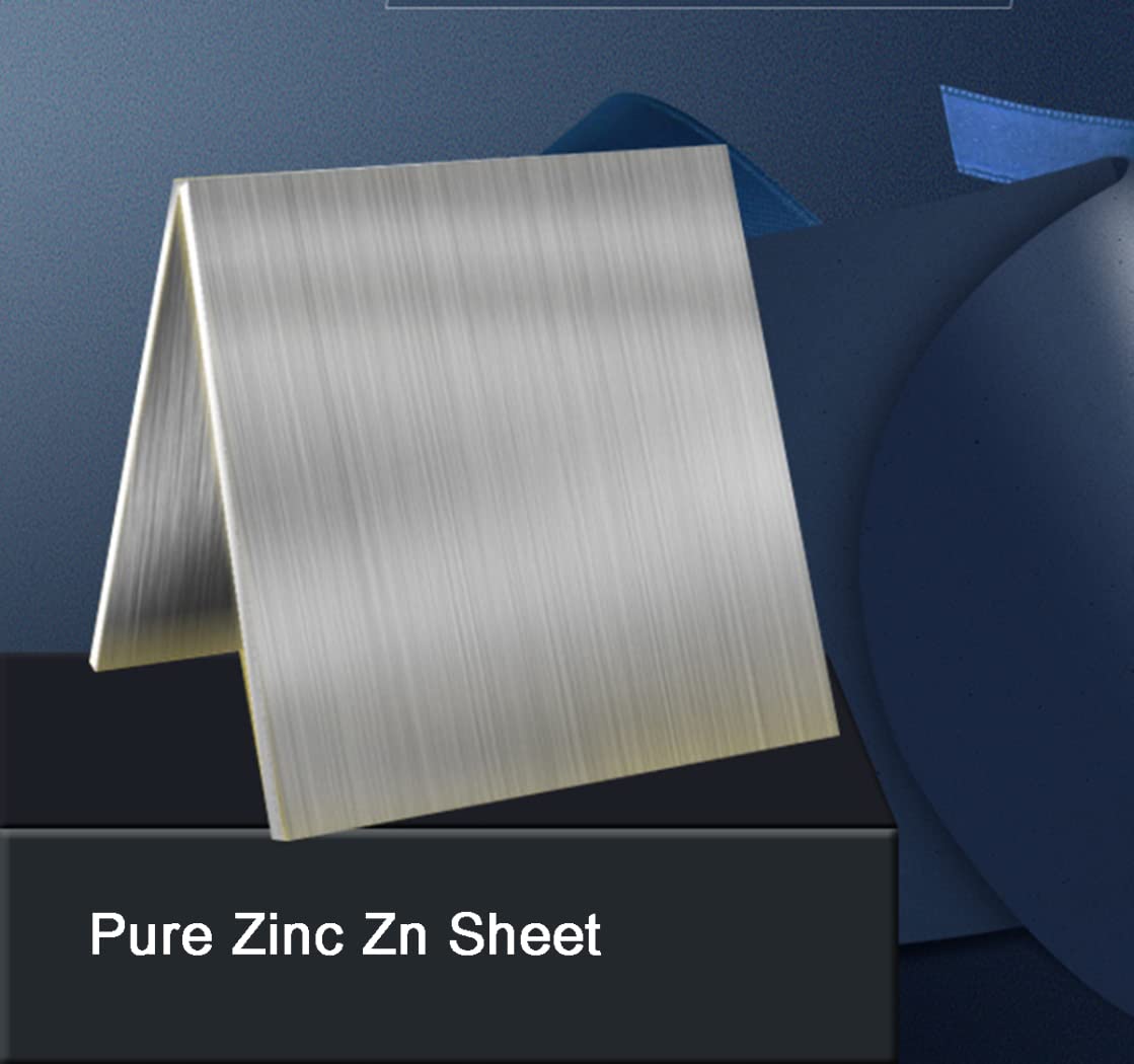 Lot de 3 feuilles de zinc ZN en feuille métallique 0,7 mm x 150 mm x 100 mm