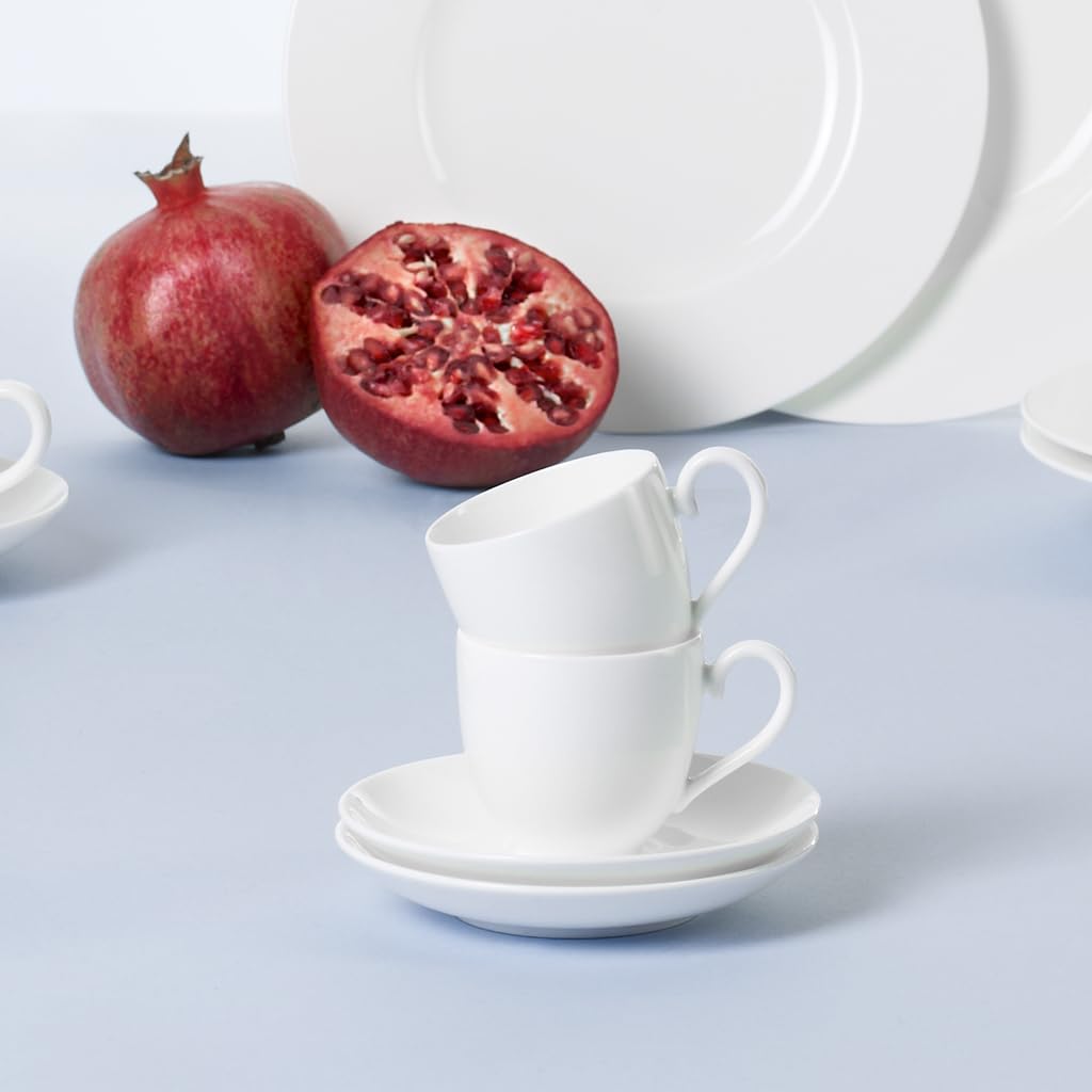 Villeroy & Boch Royal Piattino per Tazzina da caffè, Porcellana Premium Bone, Bianco