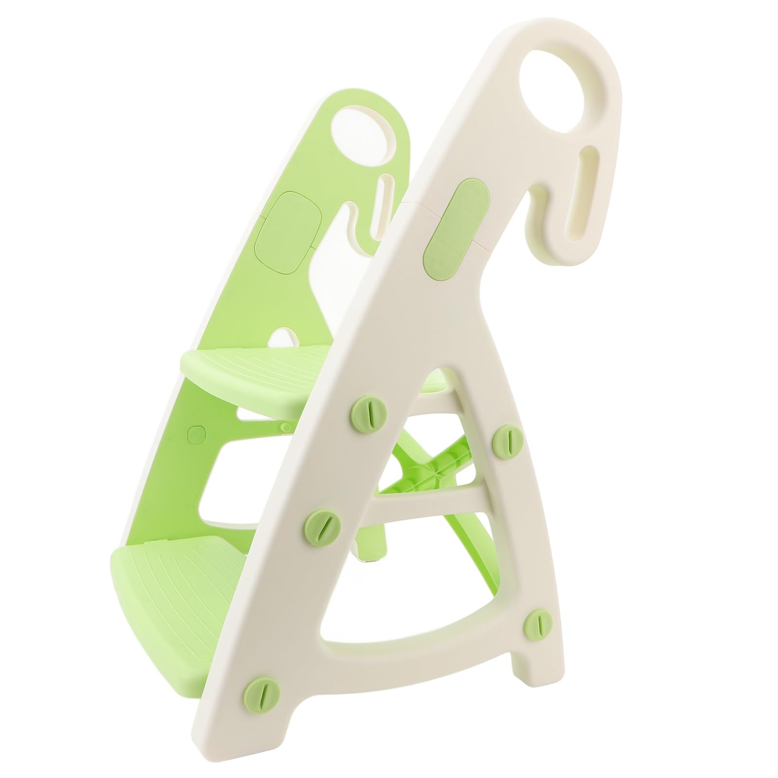 Taburete para Lavabo de baño, Taburete Ajustable de 2 Niveles, Taburete Multifuncional de plástico Antideslizante con asa, diseño de Soporte Triangular Estable para niños
