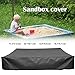 Maius Sandbox Cover, Square Dustproof Protection for Sand and Toys, Sandbox Canopy with Drawstring, Waterproof Sandpit Pool Cover
