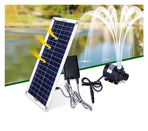 Pompe à eau solaire 50W avec batterie intégrée pour décoration de jardin