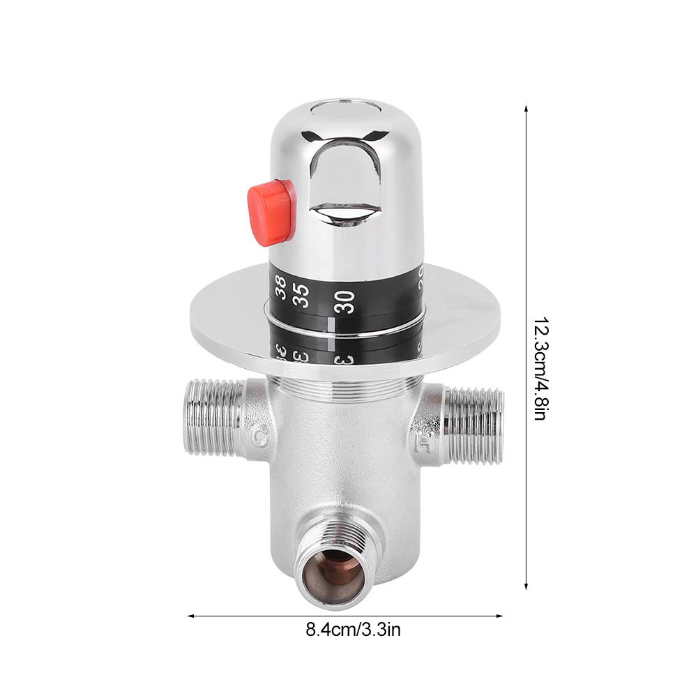 Miscelatore termostatico G1/2, valvola di controllo dell'acqua durevole e compatta per bagno e , 12,3 x 8,4 x 8,4 cm
