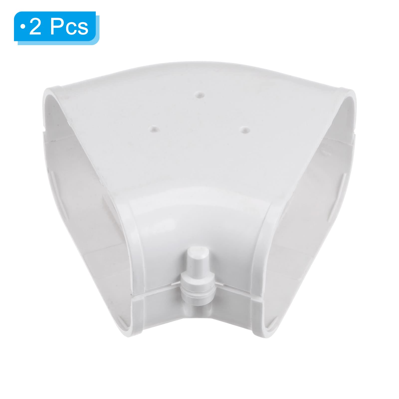 PATIKIL 2pz PVC Decorativo Linea Copertura 4" 45°Gomito Tubi Parti Bianco