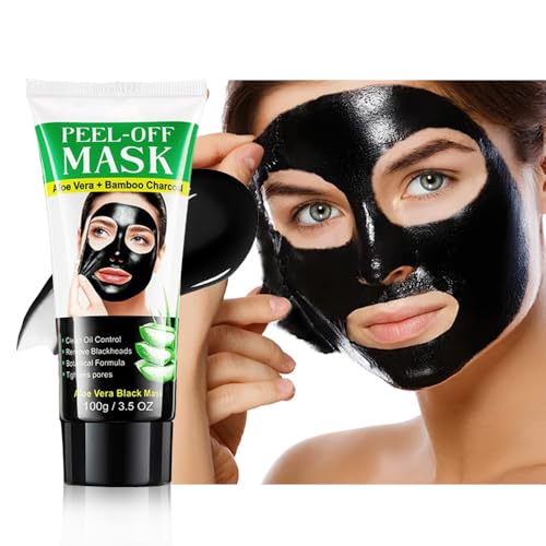 Charcoal Face Mask Peel off for Blackhead Remover, Aloe Vera & Bamboo Charcoal Peel off Face Mask,...