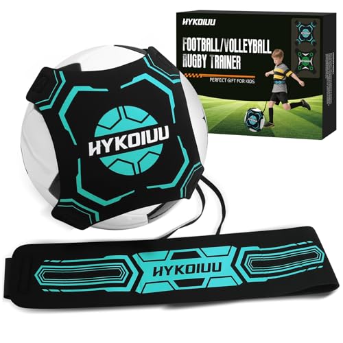 hykoiuu Treinador de Chute e Arremesso de Futebol, Crianças Prática Solo Habilidades Treinamento de Futebol Melhora o Controle da Bola e os Passes Treinador de Futebol para Crianças - Cinto de