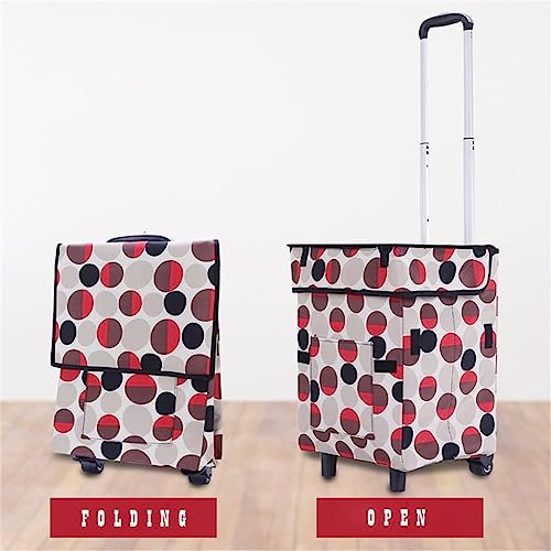 MaGiLL Einkaufstrolley, Einkaufstasche auf Rädern, Rucksackgurte, zusammenklappbarer Mehrzweckwagen für Damen, Picknick, Wäsche – Bild 6