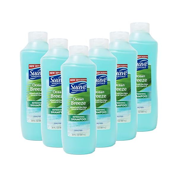Suave-Essentials-Moisturizing-Shampoo-for-Dry-Hair-Ocean-Breeze-with-Sea-Algae-Extract-and-Vitamin-E-30-oz-Pack-of-6 Suave Essentials Moisturizing Shampoo for Dry Hair Ocean Breeze with Sea Algae Extract and Vitamin E 30 oz, Pack of 6