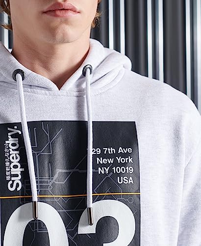 Superdry Cl Transit Hood Maglione, Ice Marl, XL