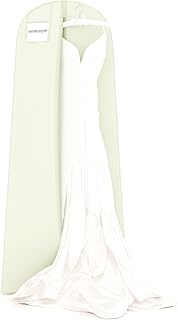 HANGERWORLD 72inch Breathable Wedding Gown Long Dress Hanging Garment Bag Cover for Closet Storage (Ivory)