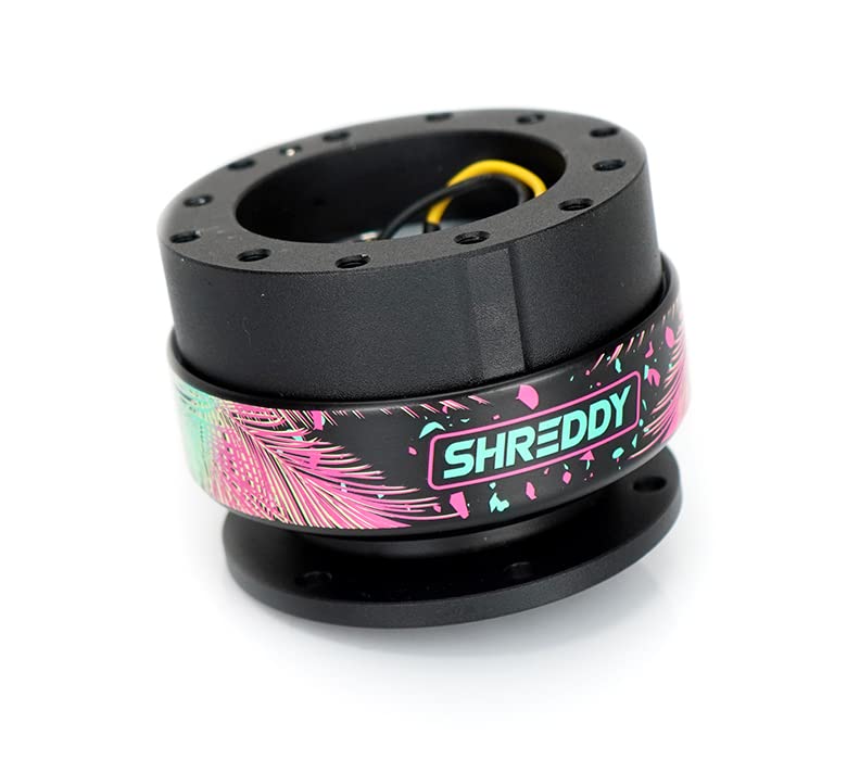 NRG InnovationsNRG-SRK-200BK-SC Gen 2.0 Steering Wheel Quick Release Adapter 6-HOLE with Mounting Bolts, Quick Release - Black Body/Black ring with Shreddy Collab Version 2