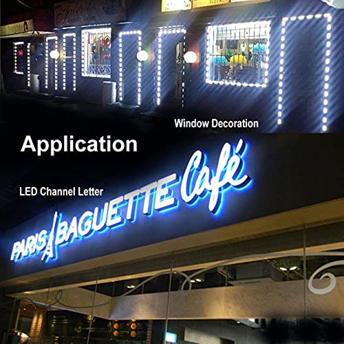 Image of LED Module LED Windows Lights 6000K 200pcs 100Ft 5730 SMD 150LM Per LED Module IP65 Waterproof for Letter Sign Advertising Signs with Tape Adhesive Backside (White Light,NO Power Supply)
