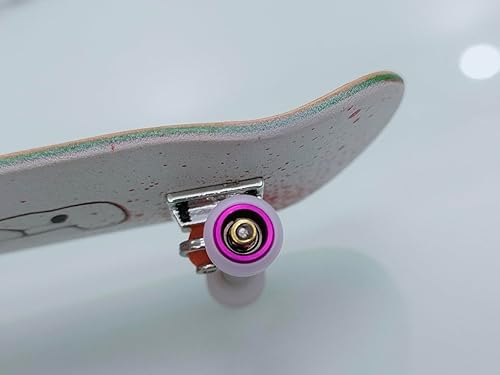 Miniatura 9 de Pro - Ruedas para diapasón con núcleo de aleación incrustado a mano, 0.335 in x 0.197 in, ruedas blancas con colorway de aleación (rojo)