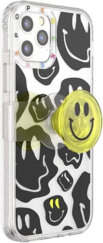 PopSockets Funda para iPhone 1212 Pro con agarre deslizante reposicionable y compatible con MagSafe - All Smiles