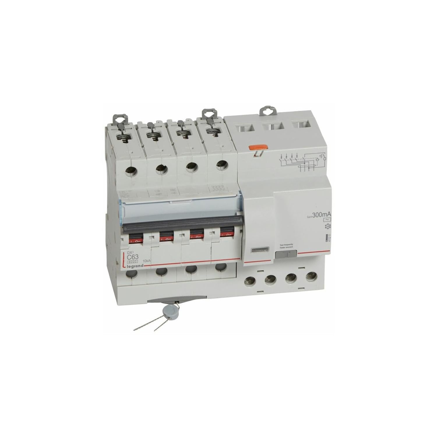 Disjoncteur tétrapolaire Legrand 63A type AC avec sensibilité de 300mA