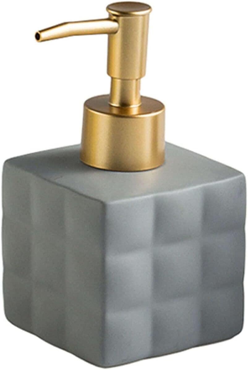 Dozownik mydła, Dozownik mydła w piance jednolitym kolorze, dozownik balsamu i szamponu do wielokrotnego napełniania z pustą pompką łazienki, 220 ml 7,8 uncji, 1 szt(Matte Gray)