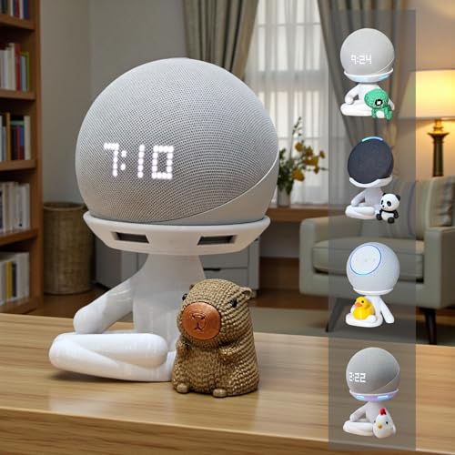Suporte Alexa Echo Dot 3, 4 e 5, Echo Pop e Echo Max Robert Capivara Multiuso e outros animais. Coleção, Decoração Presente. Stand de Mesa
