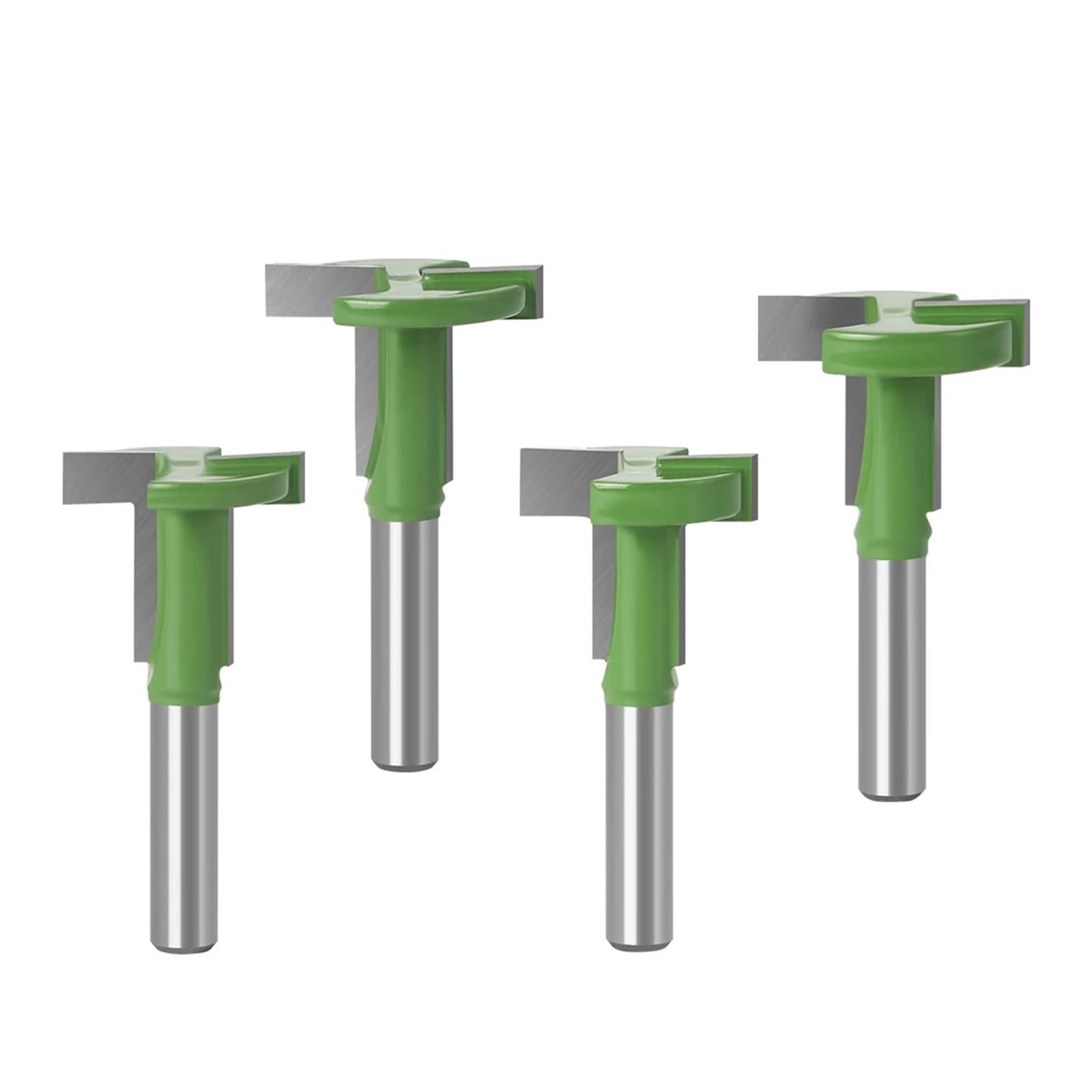 1/4 Sztuk 8mm Shank T-slot Router Bit Frezowanie Prosta Krawędź Frez Do Dłutowania Uchwyt Tnący Drewna Narzędzia Obróbki(4PCS 8mm shank)