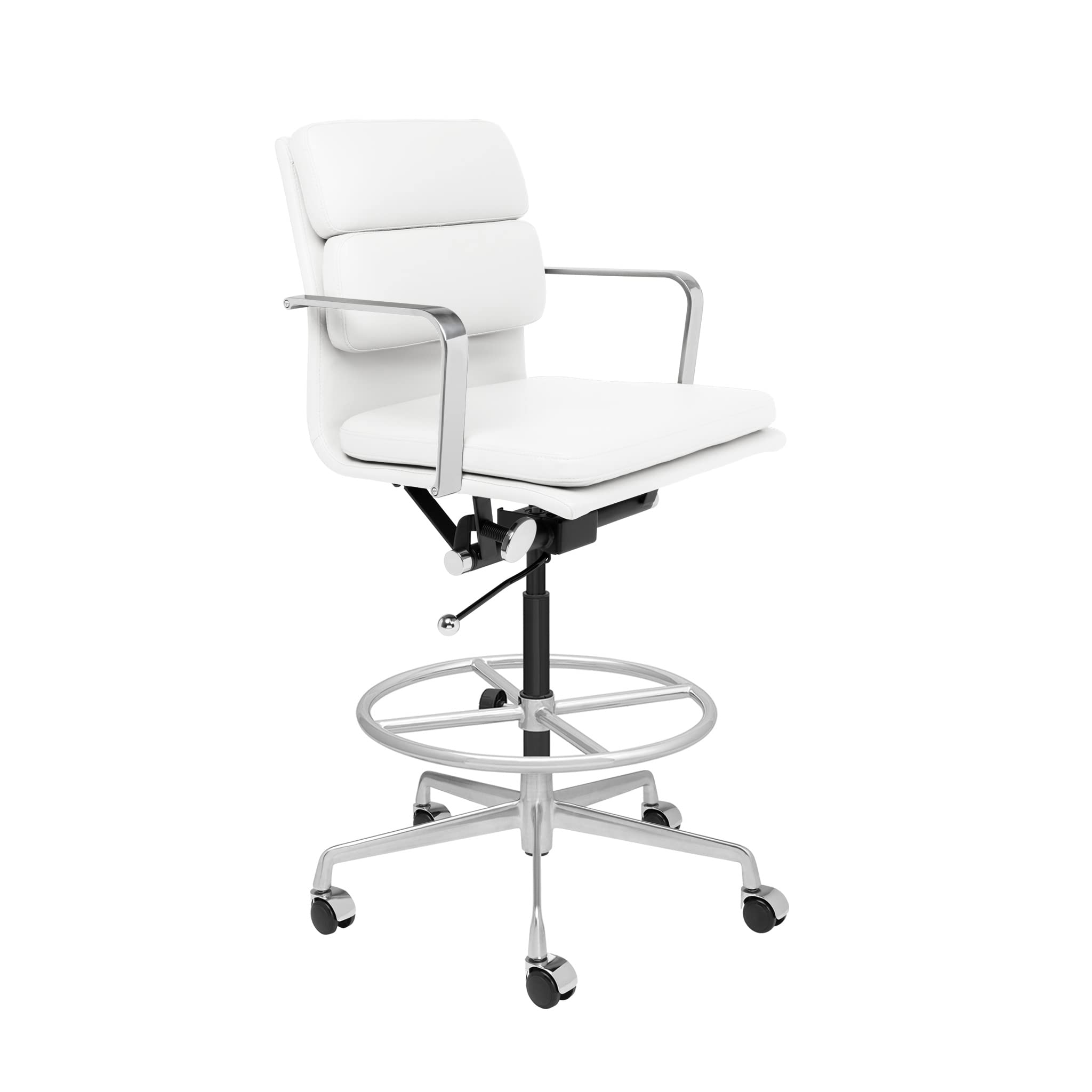 Laura Davidson Furniture SOHO II Padded Drafting Chair for Standing Desks, Standing Desk Chair - Ergonomically Designed, Commercial Grade Draft Height