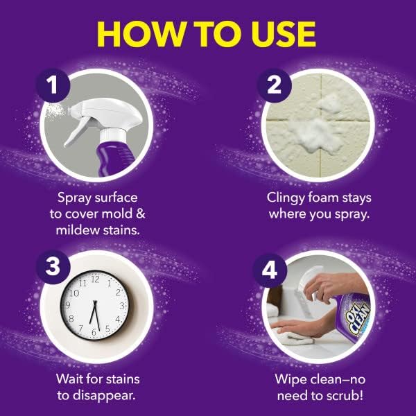 Miniatura 4 de OxiClean plus Bleach, removedor de manchas de baño, 30 onzas (paquete de 2)