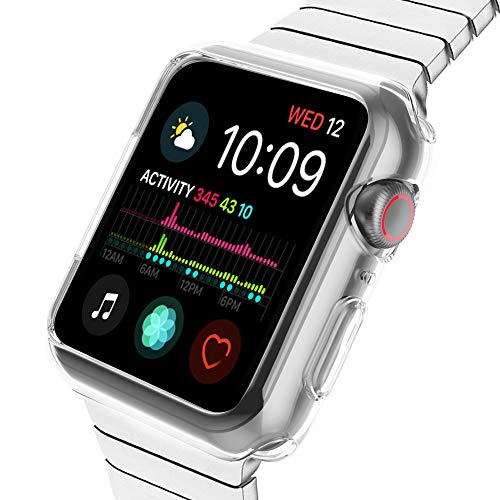 Compatible with Apple Watch case Series 4 44mm, YUSHUANG Soft TPU Protector Clear Bumper Cover Replacement for iWatch Case Series 4.