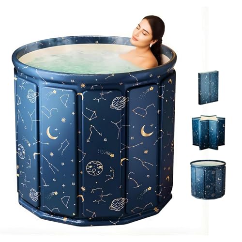 Image of Bath tub for adult for bathroom Tub for Home SPA, Maintains Hot & Cold Temperature, Drainage Hole, Thickened Layer for Hot and ice bath tub for adults (Planet)