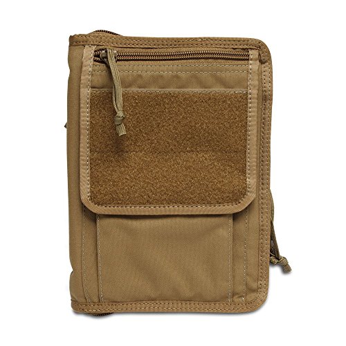 Tactical Notebook Covers Field Data Cover System | Heavy Duty Zippered Organizer for Field Use with Pen Loops | Fits Notebooks 5” x 7.5” to 5.5” x 8.25” (Coyote Brown)