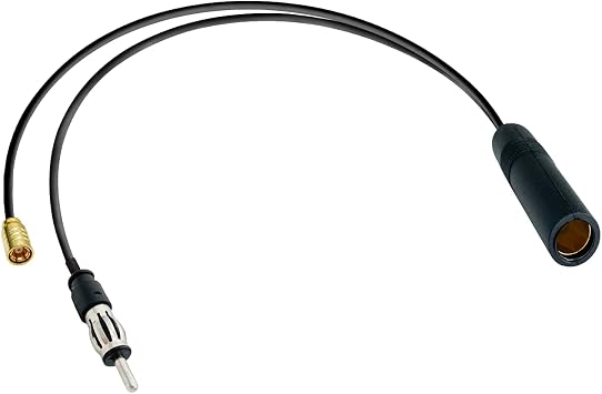 Splitter Cable SMB Female DIN Male Plug to DIN Female Socket Cable RG174 40 CM/15.8 in for AM FM Car Radio Antenna