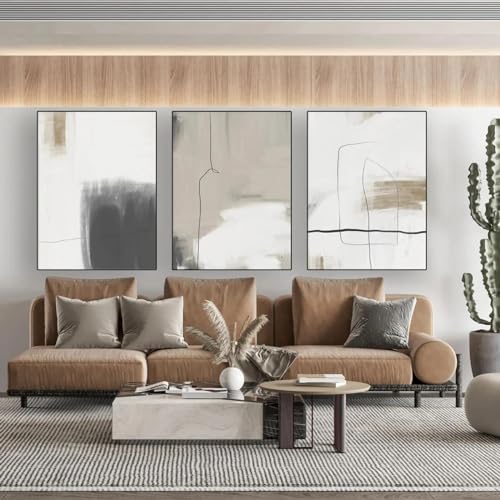 Peinture de dessin au trait moderne grand format pour habiller un grand mur blanc de salon