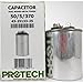 43-26261-15 -Rheem OEM Round Replacement Dual Run Capacitor 50 + 5 UF/MFD 370 Volt