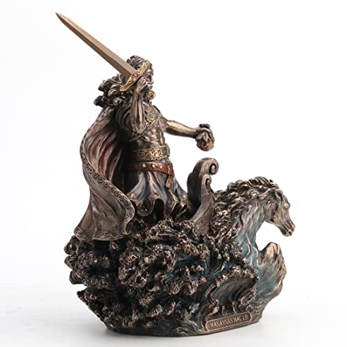 Figura de Manannan Mac Lir en resina acabado bronce 9.5 pulg miniatura 6