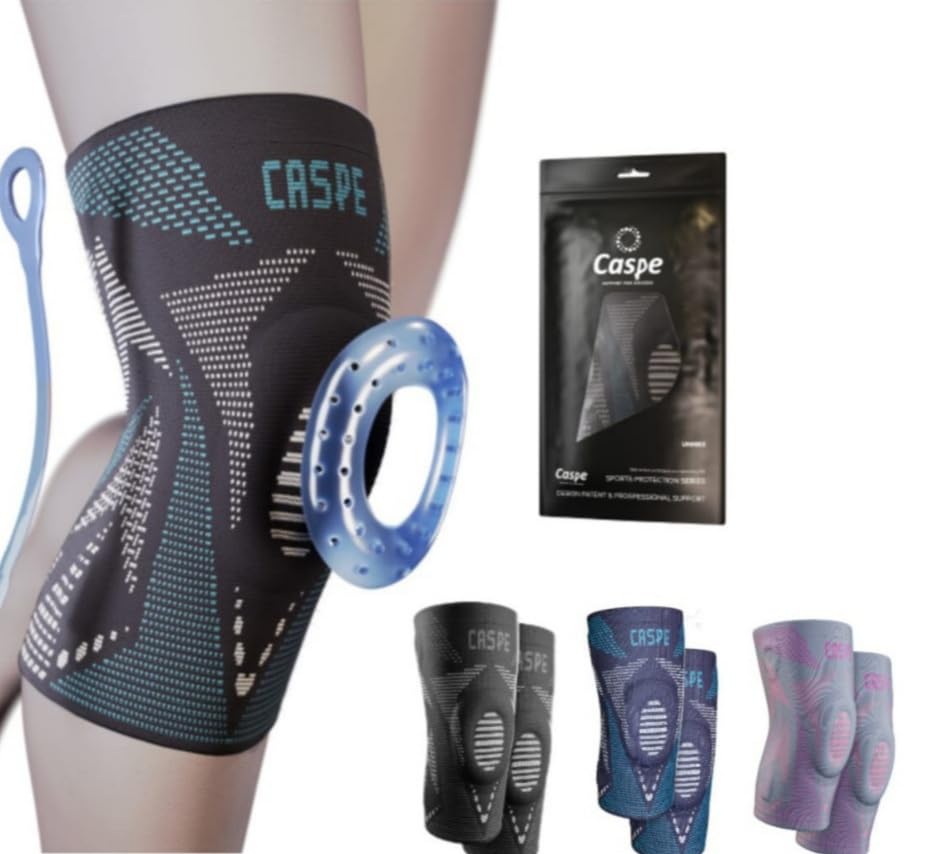 Caspe Rodillera de compresión para mujeres y hombres, para dolor de rodilla, soporte de rodilla con almohadilla de gel para rótula y estabilizador